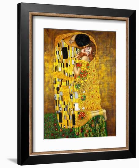 The Kiss-Gustav Klimt-Framed Art Print