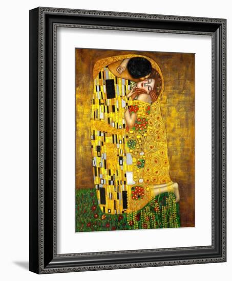 The Kiss-Gustav Klimt-Framed Art Print