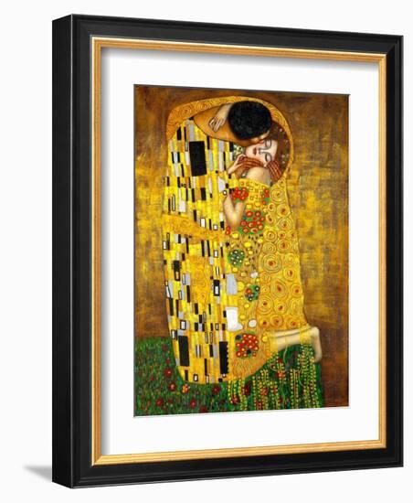 The Kiss-Gustav Klimt-Framed Art Print