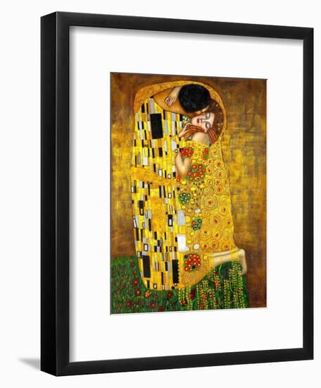 The Kiss-Gustav Klimt-Framed Art Print