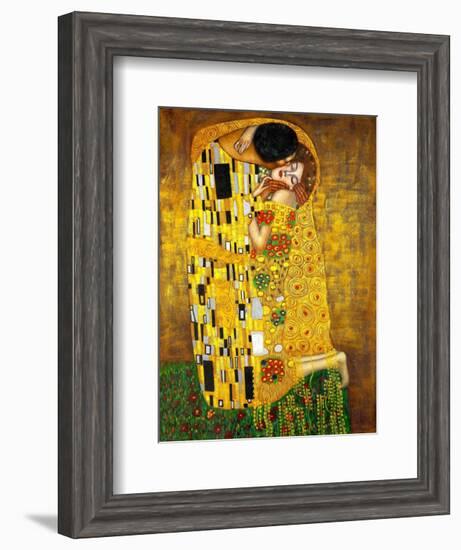 The Kiss-Gustav Klimt-Framed Art Print