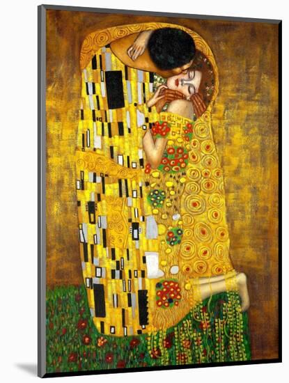 The Kiss-Gustav Klimt-Mounted Art Print