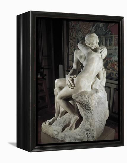 The Kiss-Auguste Rodin-Framed Stretched Canvas