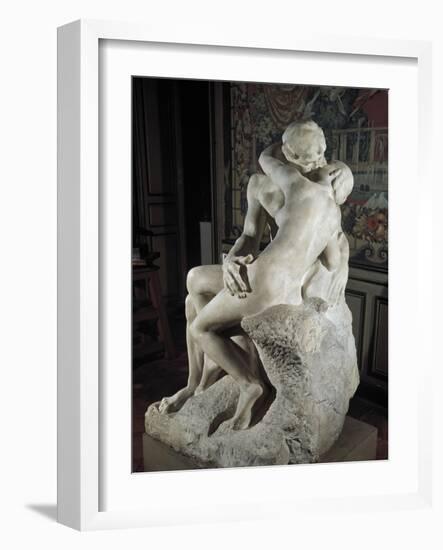 The Kiss-Auguste Rodin-Framed Art Print