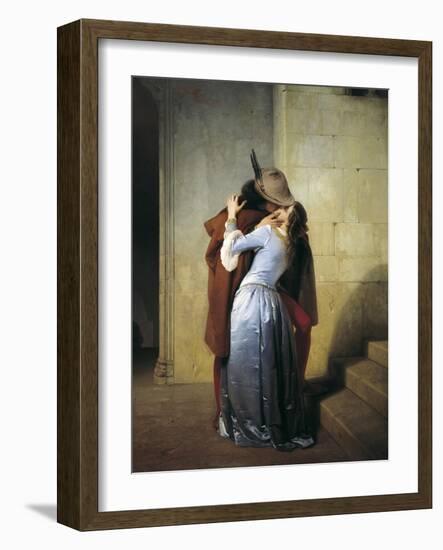 The Kiss-Francesco Hayez-Framed Art Print