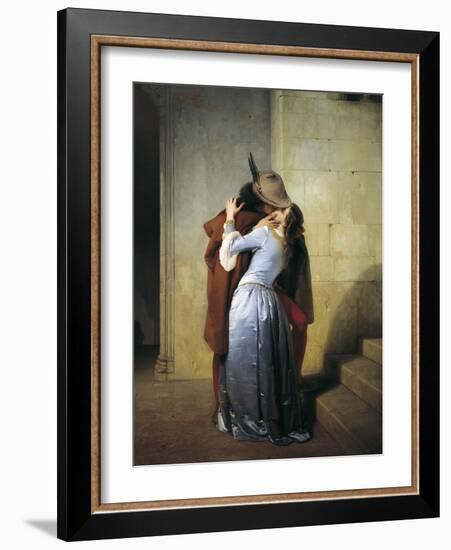 The Kiss-Francesco Hayez-Framed Art Print