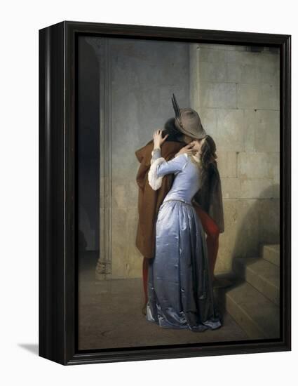 The Kiss-Francesco Hayez-Framed Stretched Canvas