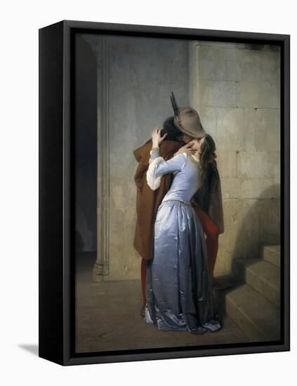 The Kiss-Francesco Hayez-Framed Stretched Canvas