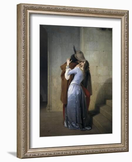 The Kiss-Francesco Hayez-Framed Art Print