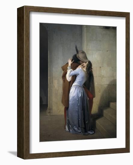 The Kiss-Francesco Hayez-Framed Art Print