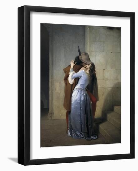 The Kiss-Francesco Hayez-Framed Art Print