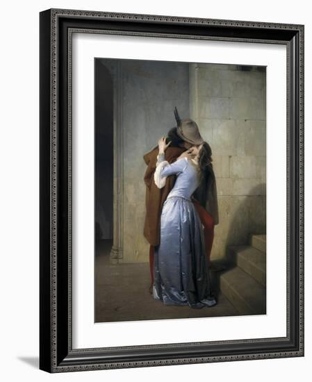 The Kiss-Francesco Hayez-Framed Art Print