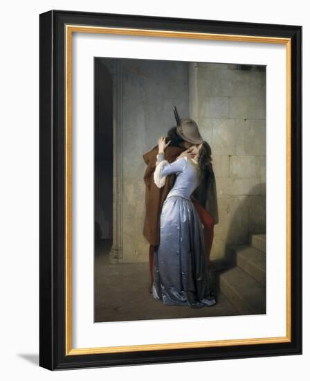 The Kiss-Francesco Hayez-Framed Art Print