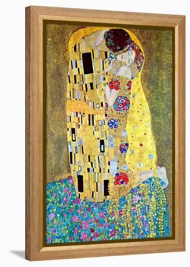 The Kiss-Gustav Klimt-Framed Stretched Canvas