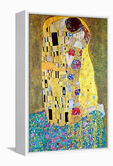 The Kiss-Gustav Klimt-Framed Stretched Canvas