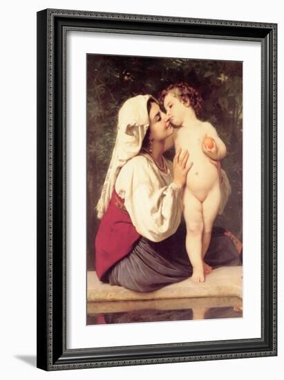 The Kiss-William Adolphe Bouguereau-Framed Art Print
