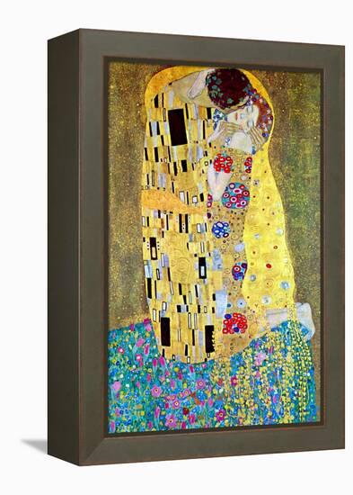 The Kiss-Gustav Klimt-Framed Stretched Canvas