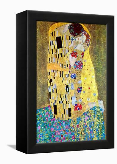 The Kiss-Gustav Klimt-Framed Stretched Canvas