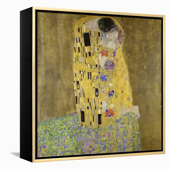 The Kiss-Gustav Klimt-Framed Stretched Canvas