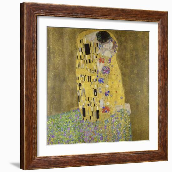 The Kiss-Gustav Klimt-Framed Art Print