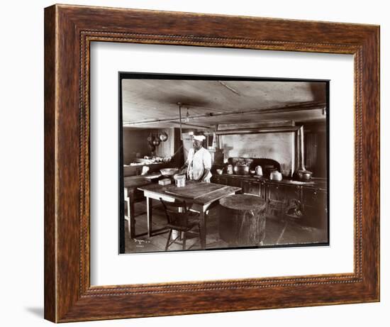 The Kitchen at Janer's Pavilion Hotel, Red Bank, New Jersey, 1903-Byron Company-Framed Giclee Print