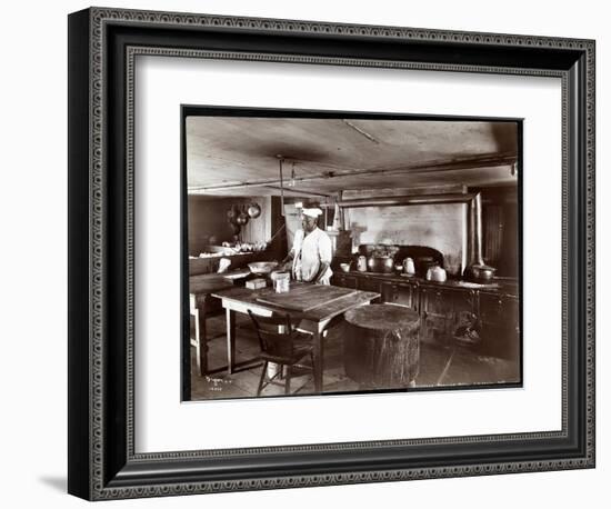 The Kitchen at Janer's Pavilion Hotel, Red Bank, New Jersey, 1903-Byron Company-Framed Giclee Print