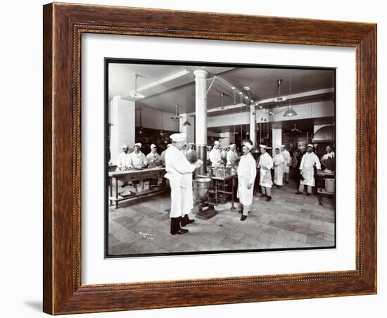 The Kitchen at the Hotel Manhattan, 1902-Byron Company-Framed Giclee Print