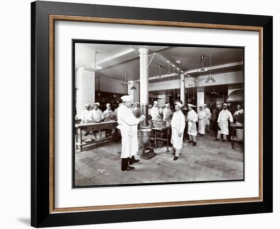 The Kitchen at the Hotel Manhattan, 1902-Byron Company-Framed Giclee Print