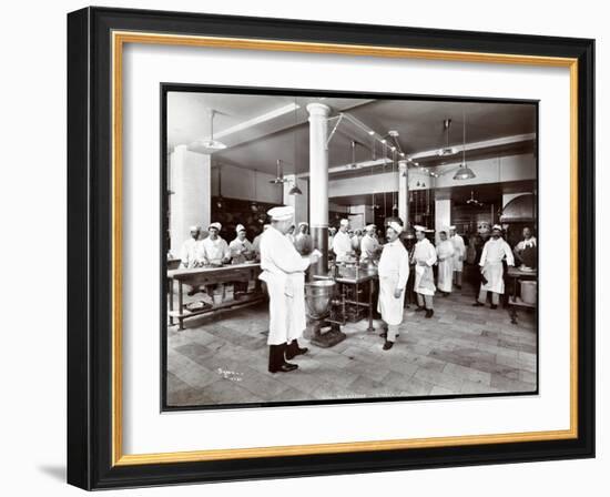 The Kitchen at the Hotel Manhattan, 1902-Byron Company-Framed Giclee Print