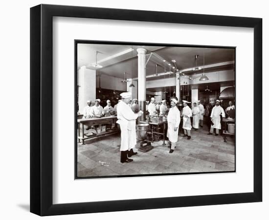The Kitchen at the Hotel Manhattan, 1902-Byron Company-Framed Giclee Print