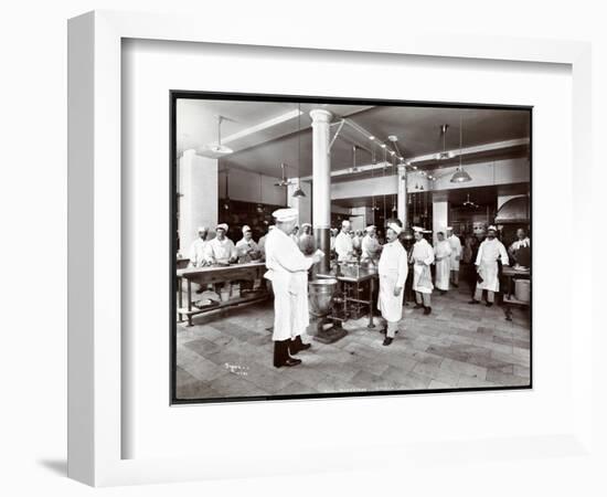 The Kitchen at the Hotel Manhattan, 1902-Byron Company-Framed Giclee Print