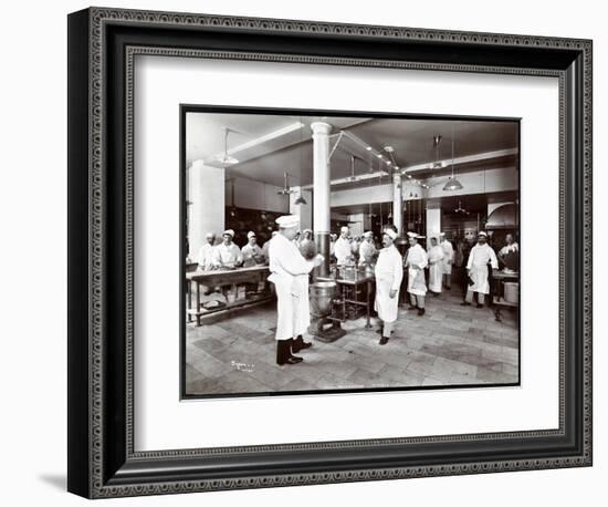 The Kitchen at the Hotel Manhattan, 1902-Byron Company-Framed Giclee Print