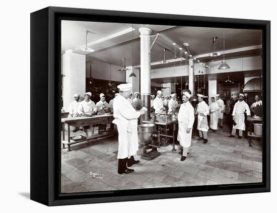 The Kitchen at the Hotel Manhattan, 1902-Byron Company-Framed Premier Image Canvas