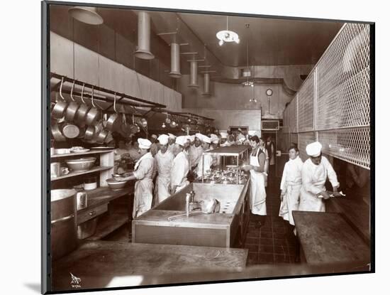 The Kitchen at the Philadelphia Ritz-Carlton Hotel, 1913-Byron Company-Mounted Giclee Print