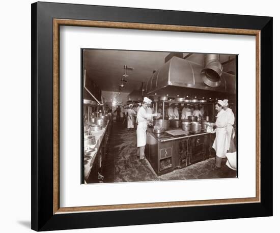 The Kitchen at the Ritz-Carlton Hotel, c.1910-11-Byron Company-Framed Giclee Print