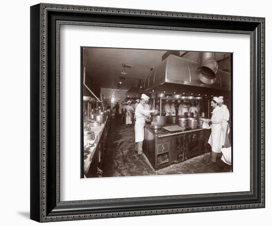 The Kitchen at the Ritz-Carlton Hotel, c.1910-11-Byron Company-Framed Giclee Print