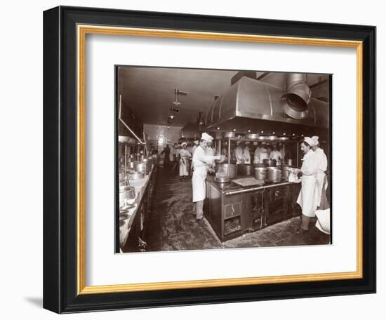 The Kitchen at the Ritz-Carlton Hotel, c.1910-11-Byron Company-Framed Giclee Print