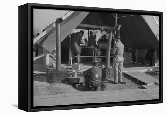 The kitchen in the camp for white flood refugees at Forrest City, Arkansas, 1937-Walker Evans-Framed Premier Image Canvas