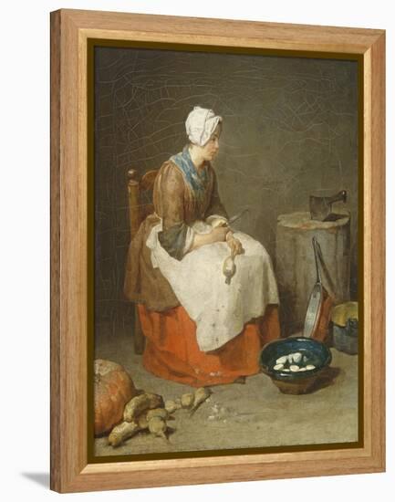 The Kitchen Maid, 1738-Jean-Baptiste Simeon Chardin-Framed Premier Image Canvas