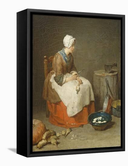 The Kitchen Maid, 1738-Jean-Baptiste Simeon Chardin-Framed Premier Image Canvas