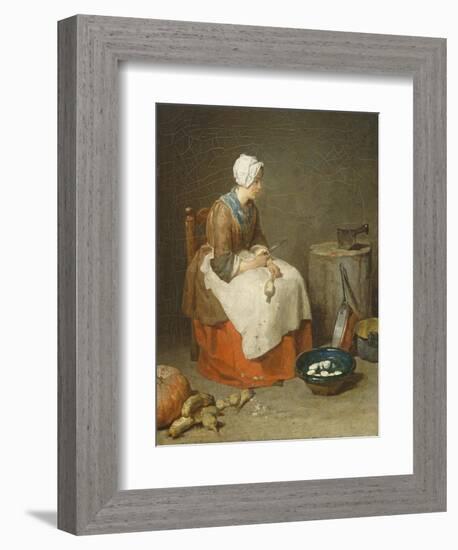 The Kitchen Maid, 1738-Jean-Baptiste Simeon Chardin-Framed Giclee Print