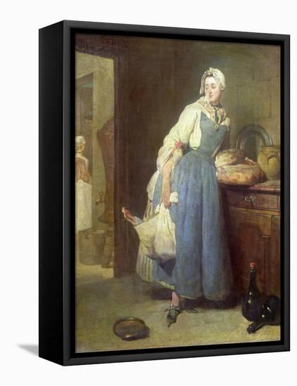 The Kitchen Maid with Provisions, 1739-Jean-Baptiste Simeon Chardin-Framed Premier Image Canvas