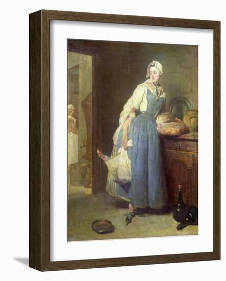 The Kitchen Maid with Provisions, 1739-Jean-Baptiste Simeon Chardin-Framed Giclee Print