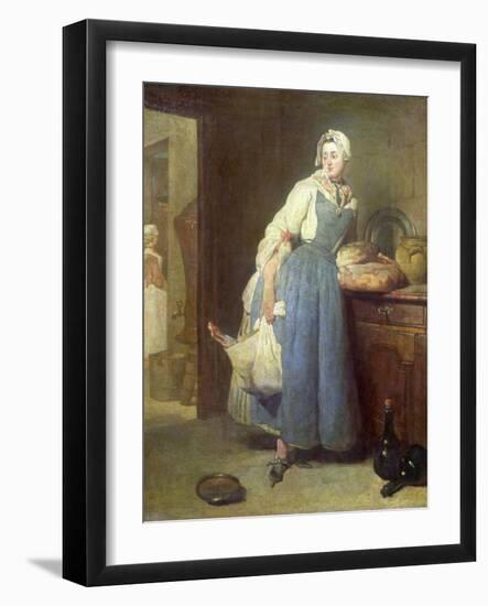 The Kitchen Maid with Provisions, 1739-Jean-Baptiste Simeon Chardin-Framed Giclee Print