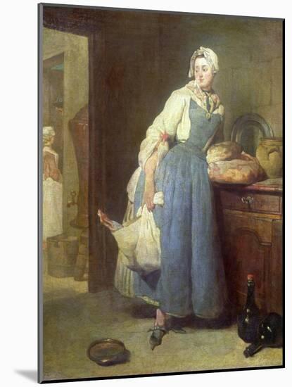 The Kitchen Maid with Provisions, 1739-Jean-Baptiste Simeon Chardin-Mounted Giclee Print