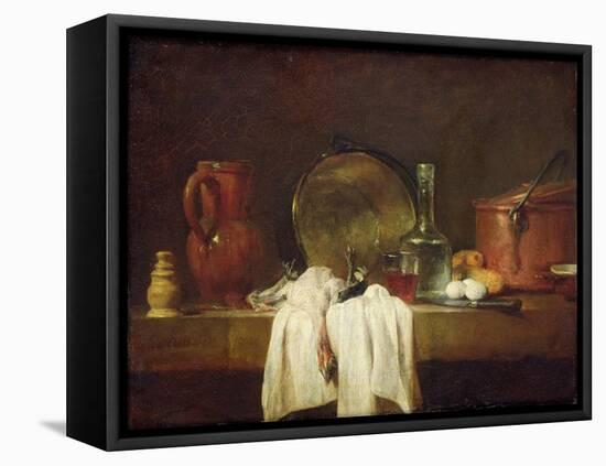 The Kitchen Table-Jean-Baptiste Simeon Chardin-Framed Premier Image Canvas