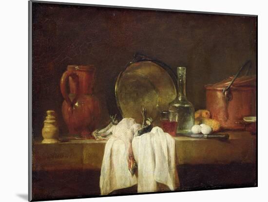 The Kitchen Table-Jean-Baptiste Simeon Chardin-Mounted Giclee Print