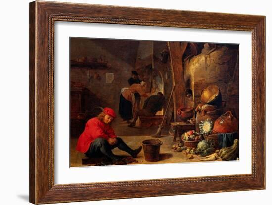 The Kitchen-David Teniers the Younger-Framed Giclee Print