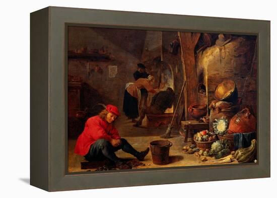 The Kitchen-David Teniers the Younger-Framed Premier Image Canvas