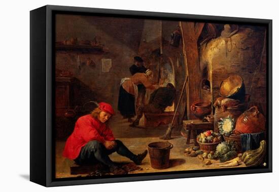 The Kitchen-David Teniers the Younger-Framed Premier Image Canvas